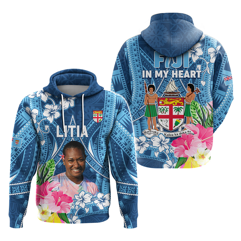 Custom Photo Love Fiji Hoodie Fiji In My Heart Tapa Pattern