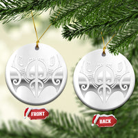Custom New Zealand Christmas Maori Moko Kauae Ceramic Ornament
