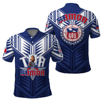 Custom Photo Toa Samoa Rugby Polo Shirt Samoan Pride With Tribal Pattern CTM05 - Polynesian Pride