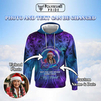 Custom Photo Memorial Hoodie You Are Never Gone From My Heart Polynesian Tribal Pattern