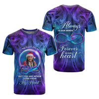 Custom Photo Memorial T shirt You Are Never Gone From My Heart Polynesian Tribal Pattern