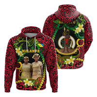 Custom Photo Vanuatu Provinces Hoodie Coat Of Arms Plumeria Polynesian Pattern