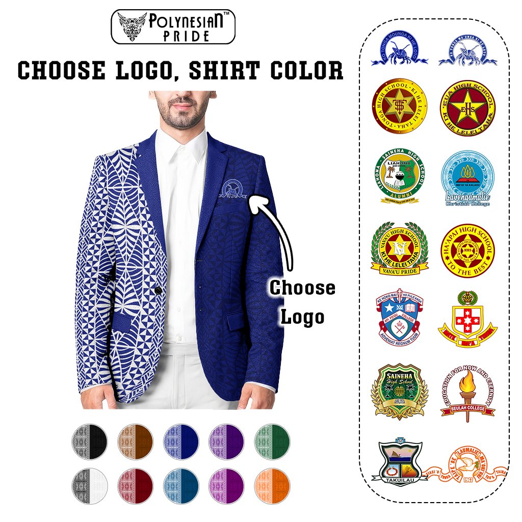 Custom Tonga Schools Blazer Tongan Schools Logo Simple Style CTM05 - Polynesian Pride