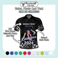 Custom Photo Graduation Ceremony Polo Shirt Graduate Congratulations Polynesian Pattern