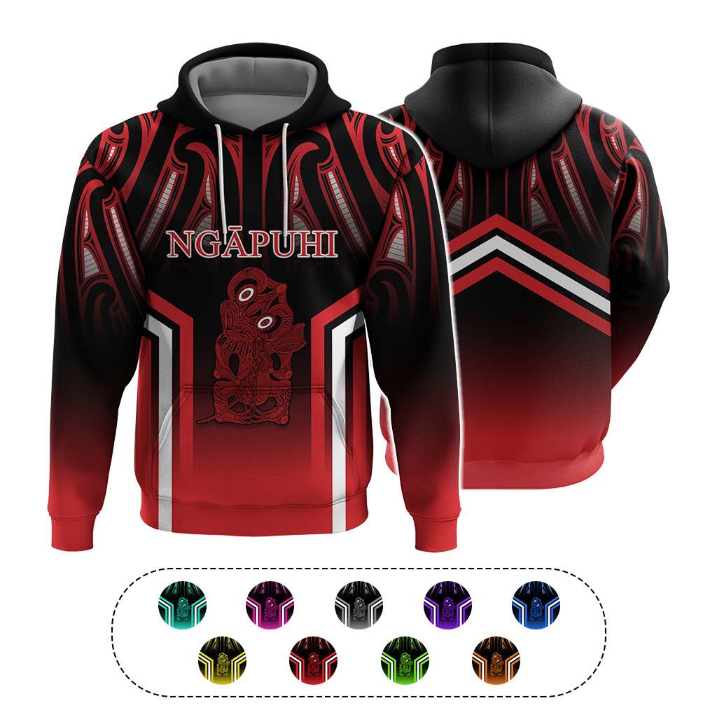 New Zealand Aotearoa Iwi Personalised Text Hoodie Maori Hei Tiki Special Style