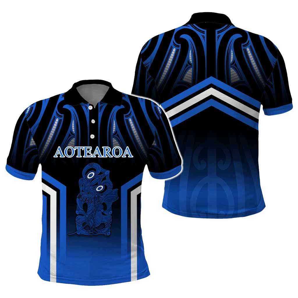 New Zealand Aotearoa Iwi Personalised Text Polo Shirt Maori Hei Tiki Special Style CTM05 - Polynesian Pride
