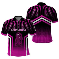 New Zealand Aotearoa Iwi Personalised Text Polo Shirt Maori Hei Tiki Special Style CTM05 - Polynesian Pride