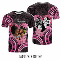 Custom Photo Polynesian Couple Valentine Day T shirt I LOVE YOU FOREVER CTM05 - Polynesian Pride