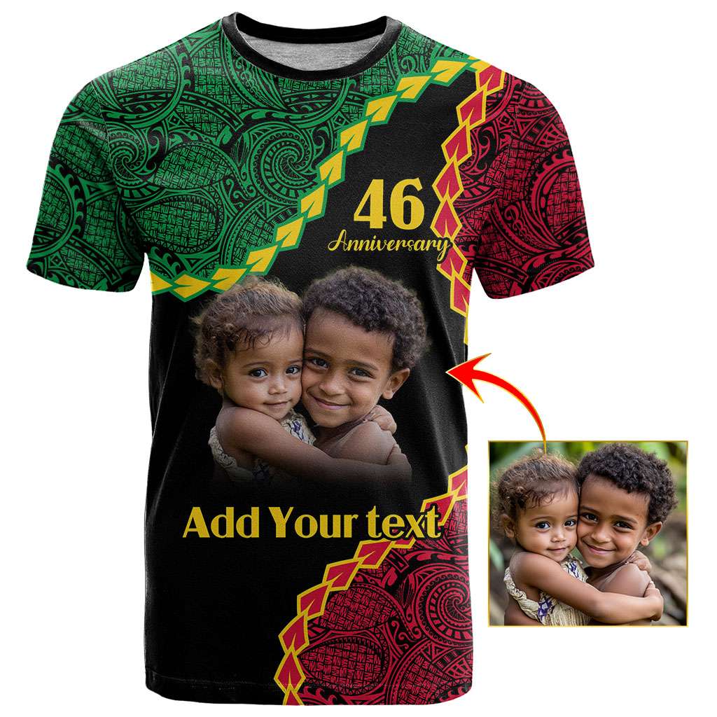 Vanuatu Independence Anniversary Custom Photo Personalized T shirt Long God Yumi Stanap