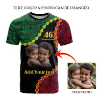 Vanuatu Independence Anniversary Custom Photo Personalized T shirt Long God Yumi Stanap CTM09 - Polynesian Pride
