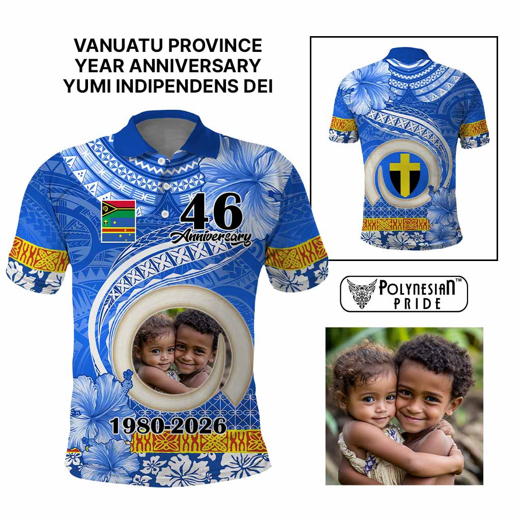 Custom Photo Tafea Province Polo Shirt Vanuatu Yumi Indipendens Dei