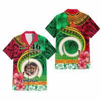Custom Photo Vanuatu Year Anniversary Hawaiian Shirt Yumi Indipendens Dei