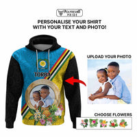 Torba Province Custom Hoodie With Photo Vanuatuan Boar's Tusk Flag Multicolored