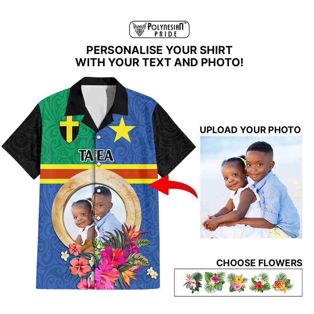 Tafea Province Custom Hawaiian Shirt With Photo Vanuatuan Boar's Tusk Flag Multicolored