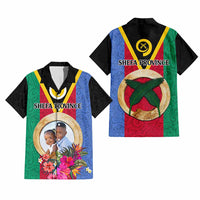 Shefa Province Custom Hawaiian Shirt With Photo Vanuatuan Boar's Tusk Flag Multicolored