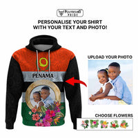 Penama Province Custom Hoodie With Photo Vanuatuan Boar's Tusk Flag Multicolored