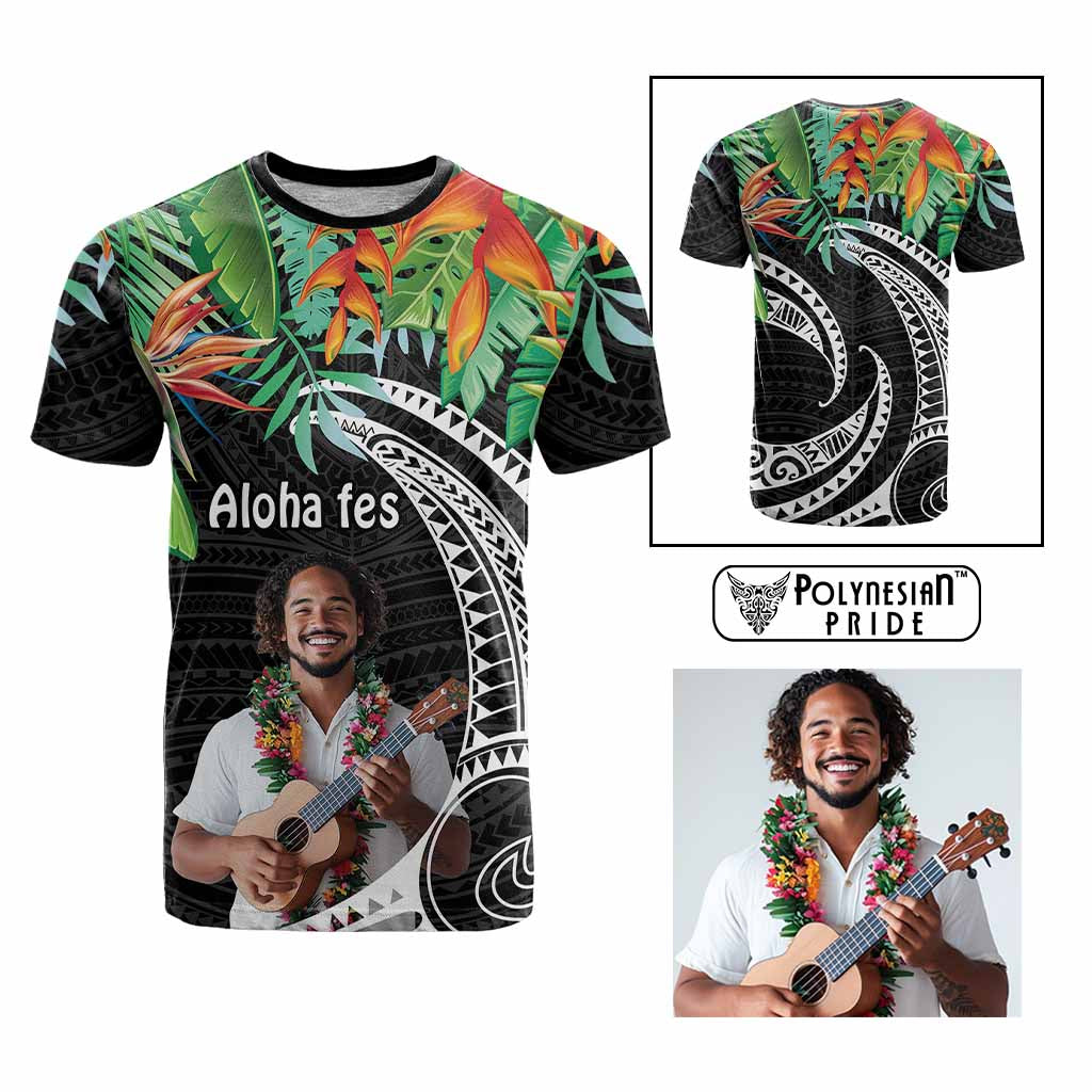 Custom Photo Polynesian Tribal Tattoo with Tropical Vibe T Shirt