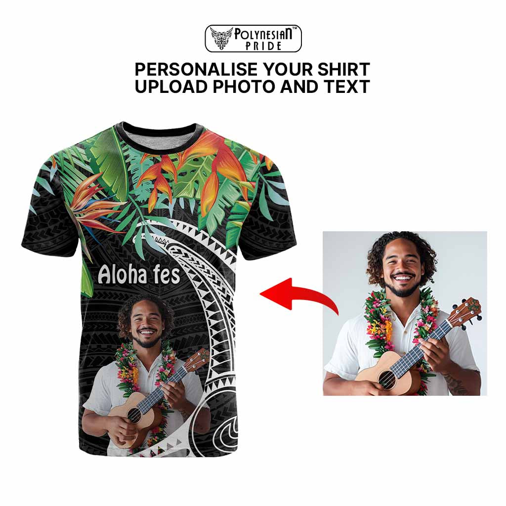 Custom Photo Polynesian Tribal Tattoo with Tropical Vibe T Shirt