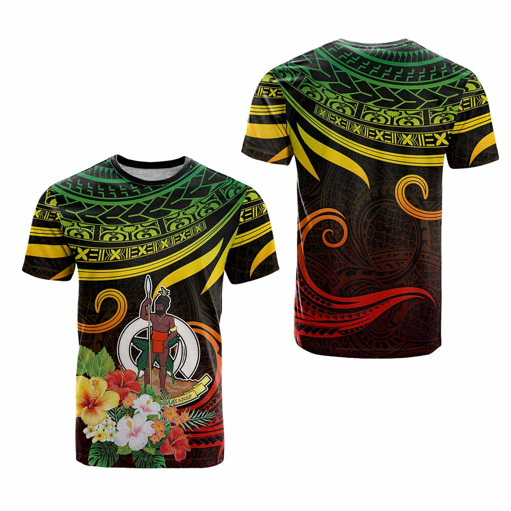 Personalized Photo Polynesian T Shirt Flower With Coat Of Arms