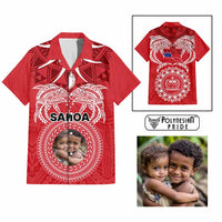 Custom Photo Samoa Hawaiian Shirt Polynesian Fish Tattoo and Boar Tusk Art