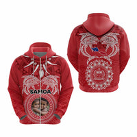 Custom Photo Samoa Hoodie Polynesian Fish Tattoo and Boar Tusk Art