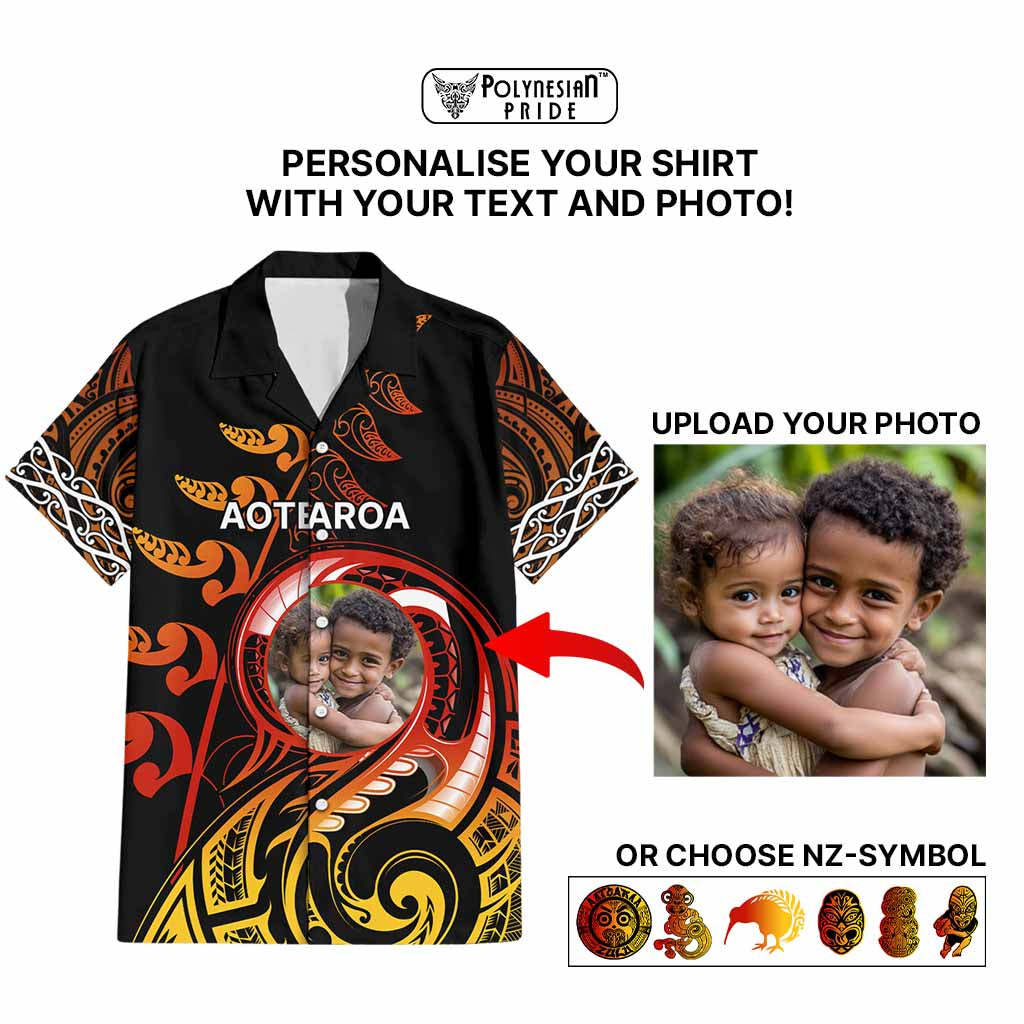 Custom New Zealand Hawaiian Shirt Aotearoa Symbols with Maori Fern Reggae Arty Color