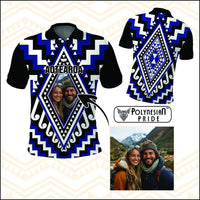 Custom Photo New Zealand Maori Patikitiki Taniko Motifs Polo Shirt