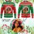 Custom Photo Aloha Hawaii Christmas Knitted Sweatshirt Tiki Santa Mele Kalikimaka