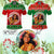 Custom Photo Aloha Hawaii Christmas Polo Shirt Tiki Santa Mele Kalikimaka
