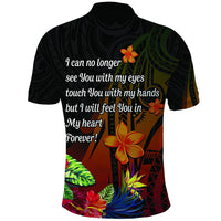 Custom Photo In Loving Memory Polo Shirt Polynesian Memorial Gift For Family And Pet Lovers