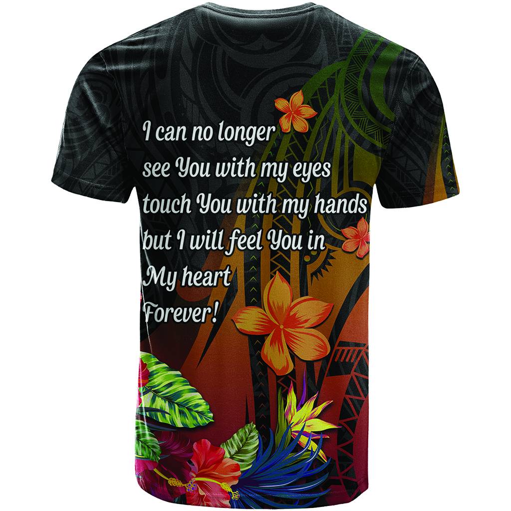 Custom Photo In Loving Memory T Shirt Polynesian Memorial Gift For Family And Pet Lovers