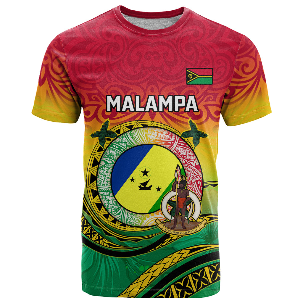 Custom Vanuatu Provinces T Shirt Coat Of Arms Mix Flag - Polynesian Pride