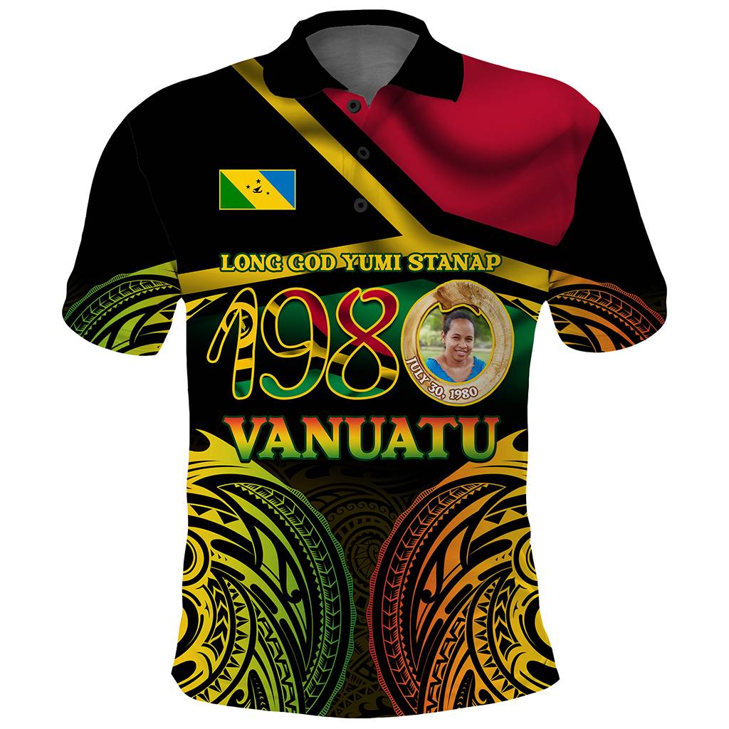 Custom Photo Vanuatu 1980 Polo Shirt Yumi Yumi Yumi Independence Anniversary