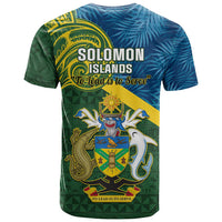Custom Solomon Islands Provinces T Shirt Coat Of Arms With Flag Unique Version