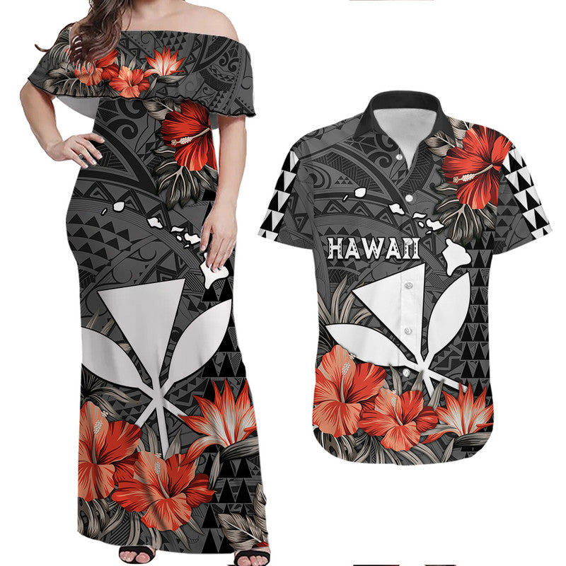 Hawaii Kanaka Maoli Outfit for Couple Polynesian Vintage Vibes LT9 Black - Polynesian Pride