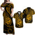 Polynesian Matching Dress and Hawaiian Shirt Guam Coat of Arms with Polynesian Tribal Tattoo Gold Version LT9 Gold - Polynesian Pride