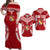 Personalised Tonga Independence Day Matching Hawaiian Shirt and Dress Kupesi Pattern Mix Style LT7 Red - Polynesian Pride