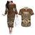 Personalised Tonga Independence Day Matching Hawaiian Shirt and Dress Ngatu Tapa Style LT7 Brown - Polynesian Pride