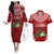 Personalised Tonga Independence Day Matching Hawaiian Shirt and Dress Kumete Kava Bowl with Plumeria LT7 Red - Polynesian Pride