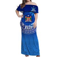 Polynesian Matching Hawaiian Shirt and Dress Fiji Tapa with Tribal Coconut Tree LT12 - Polynesian Pride