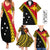 PNG Hibiscus Tribal Pattern Family Matching Outfits Polynesian Pride Summer Maxi Dress And Shirt Family Set Clothes Bird - of - Paradise LT7 Black - Polynesian Pride