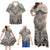 Polynesian Tribal Tattoo Print Family Matching Outfit Polynesian Off Shoulder Long Sleeve Dress And Hawaii Shirt - Polynesian Pride