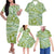 Matching Clothes For Family Hawaii Polynesian Tribal Green Off Shoulder Long Sleeve Dress And Shirt - Polynesian Pride