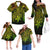 Reggae Hawaii Flowers Tropical Matching Outfits For Family Polynesian Tribal Off Shoulder Long Sleeve Dress And Shirt Family Set Clothes - Polynesian Pride