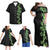 Polynesian Matching Clothes For Family Hawaii Tropical Print Off Shoulder Long Sleeve Dress And Shirt - Polynesian Pride