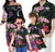 Hawaii Black Family Matching Outfits Hawaii Polynesian Tribal King And Queen Style Hawaii Floral Off Shoulder Long Sleeve Dress And Shirt - Polynesian Pride