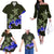 Hawaii Family Matching Outfits Turtle Polynesian Tribal Black Off Shoulder Long Sleeve Dress And Shirt Family Set Clothes - Polynesian Pride