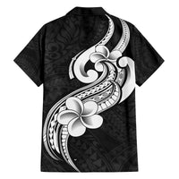 Polynesia Family Matching Outfits Tank Maxi Dress And Hawaiian Shirt Plumeria With Tribal Pattern Black Vibes LT14 - Polynesian Pride
