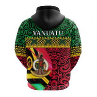 Custom Vanuatu Dreamy Zip Hoodie Flag and Pattern LT13 - Polynesian Pride