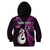 Personalised New Zealand Kid Hoodie Aotearoa Silver Fern With Manaia Maori Unique Pink LT14 Zip Hoodie Pink - Polynesian Pride